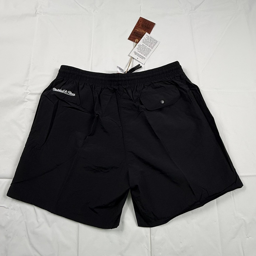 Mitchell & Ness Milwaukee Brewers Black Nylon Athletic Shorts Mens Large NWT - Picture 12 of 15